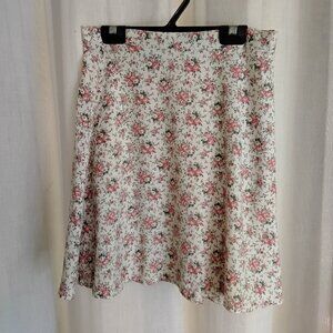 Pink and green floral skirt, size 4